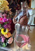 Shiwi Triangle Bikini - Leopard Pink Ruffle