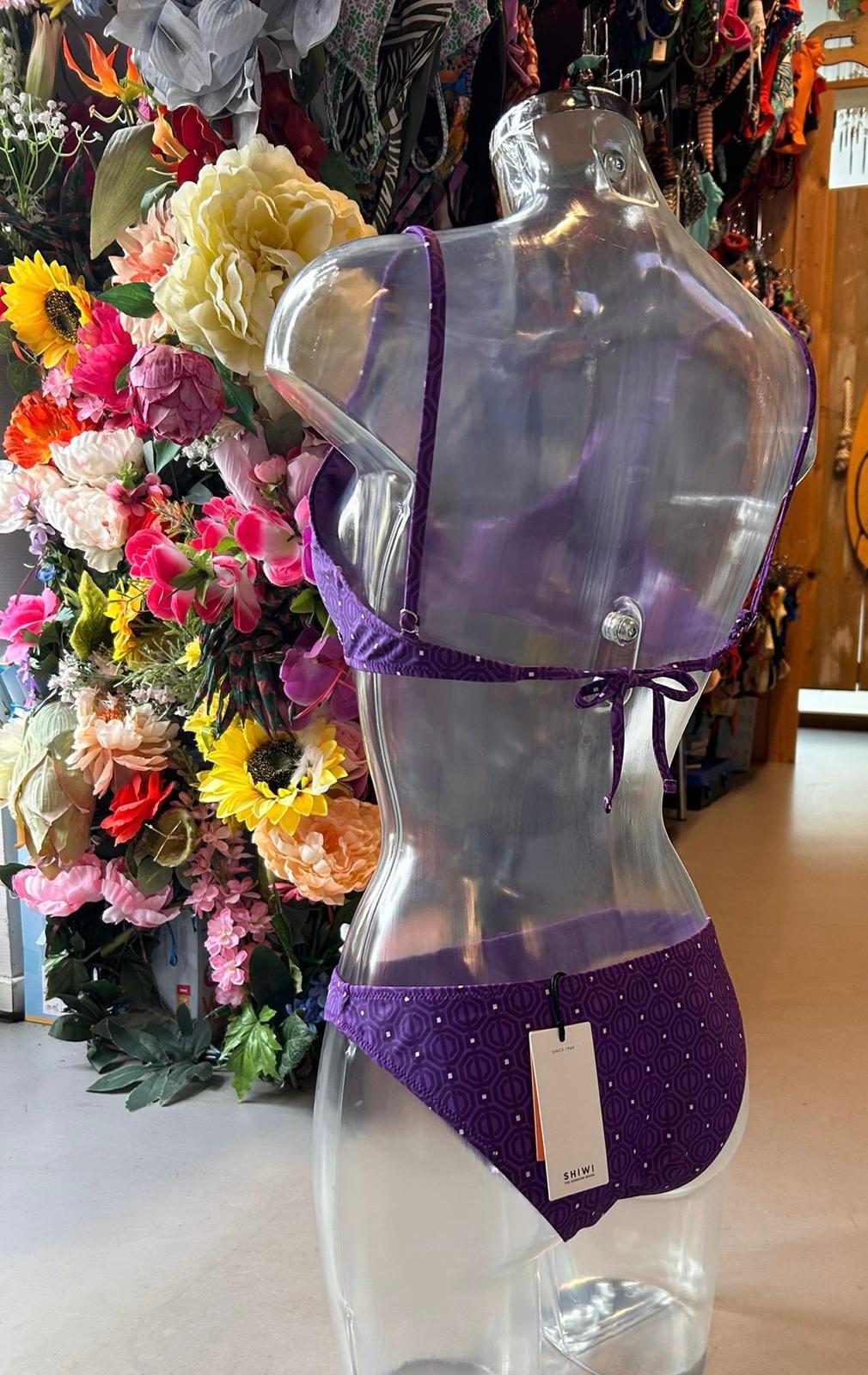 Shiwi Women’s Triangle Bikini - Purple Geometric Dot