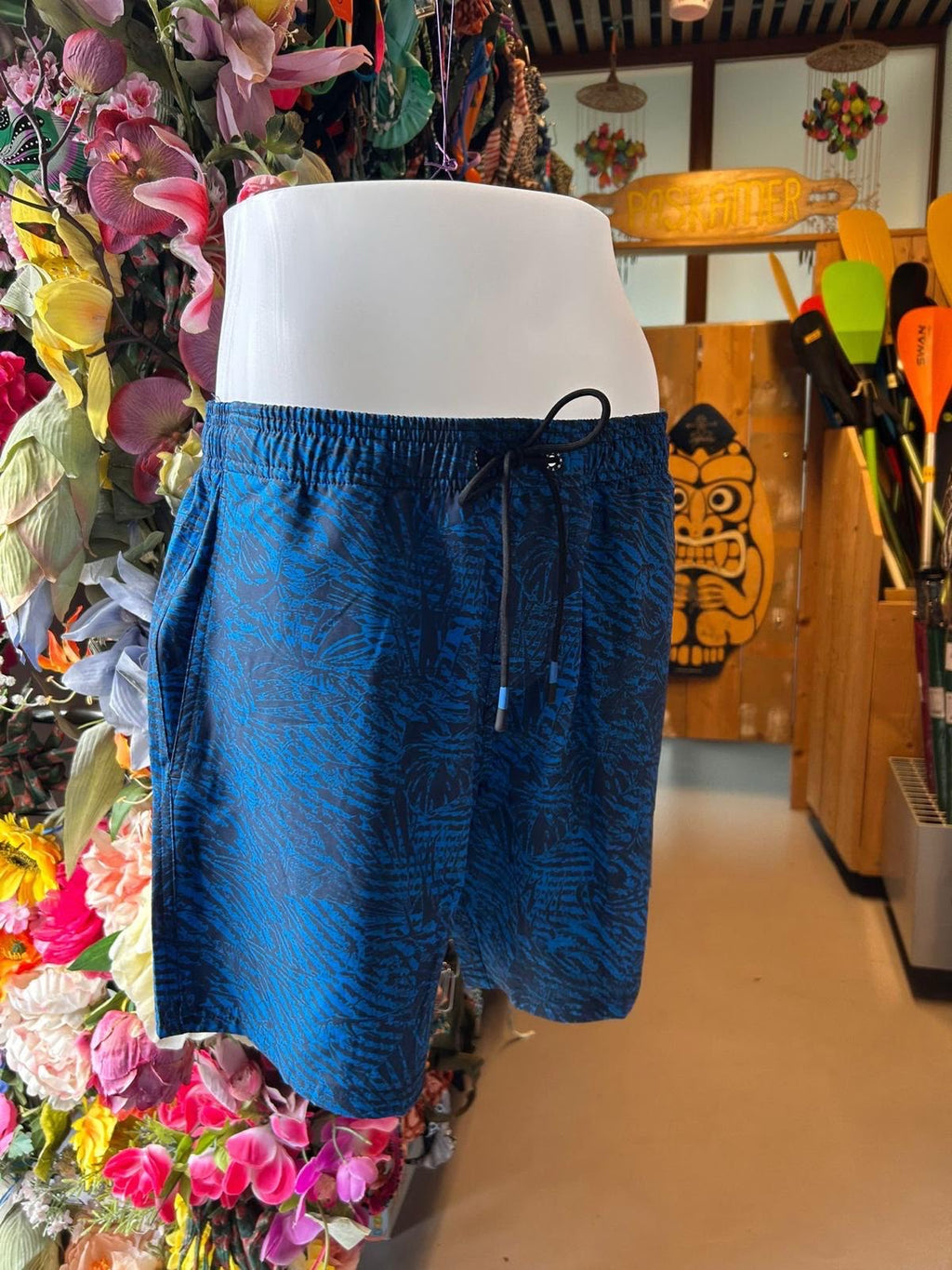 Brunotti Men’s Swim Shorts - Navy Tropical Leaf