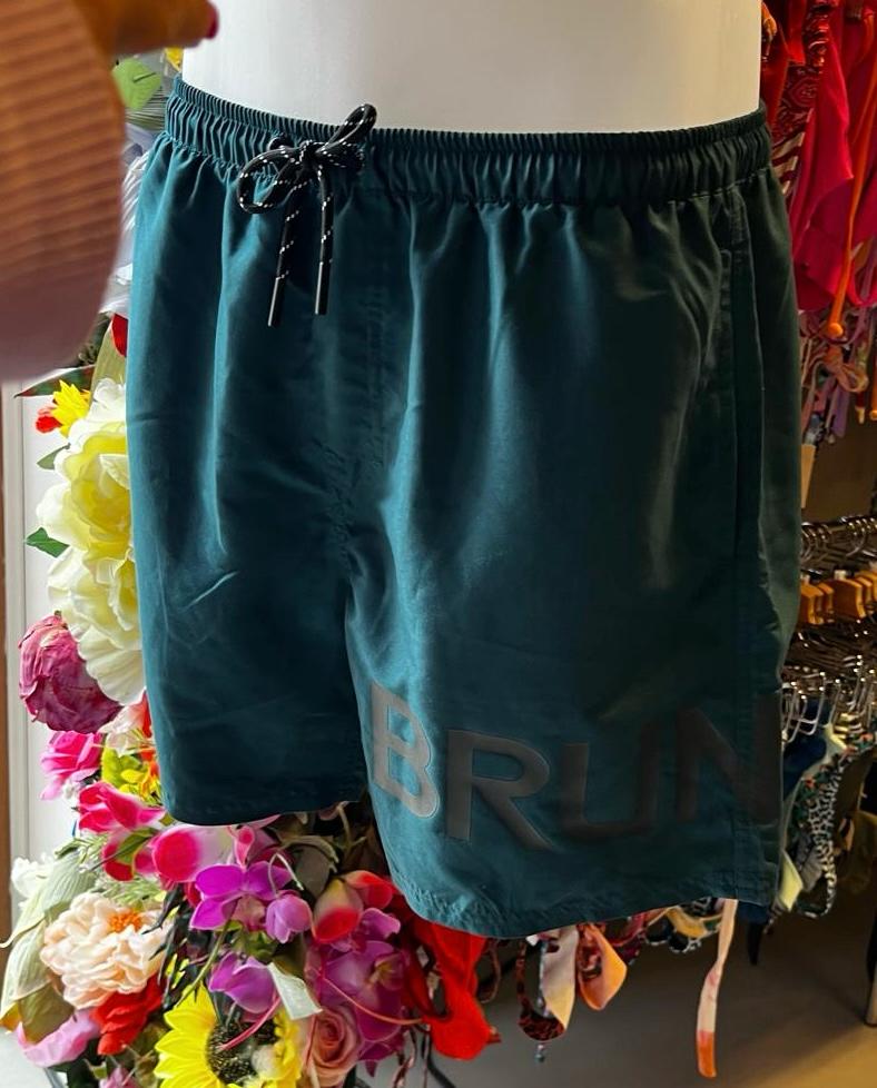 Brunotti Men’s Swim Shorts - Dark Teal Geometric