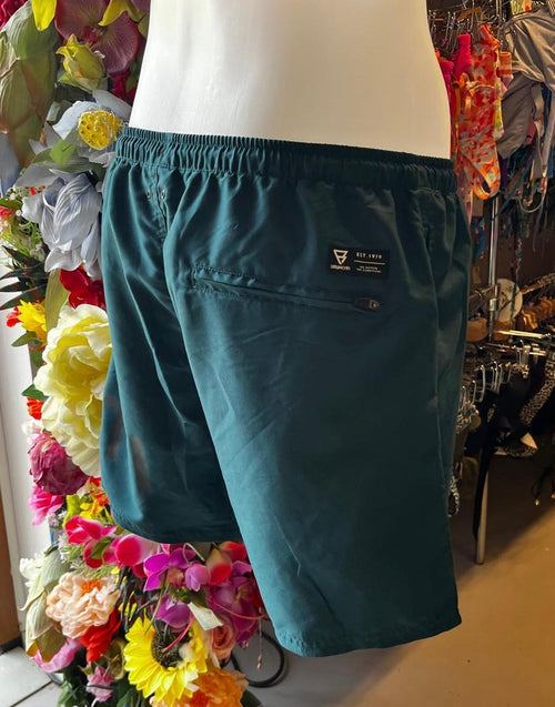 Brunotti Men’s Swim Shorts - Dark Teal Geometric