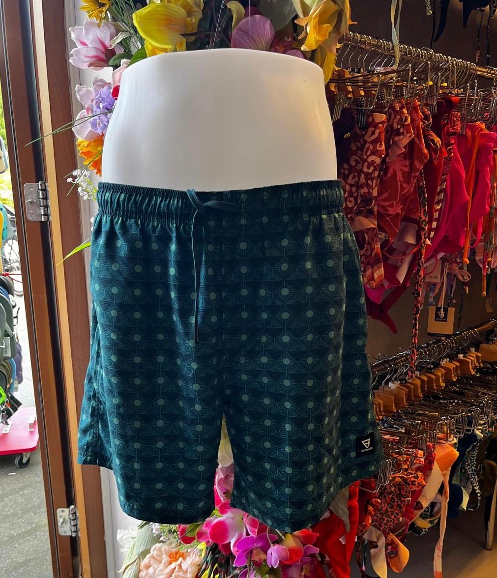 Brunotti Men’s Swim Shorts - Teal Geometric Sun