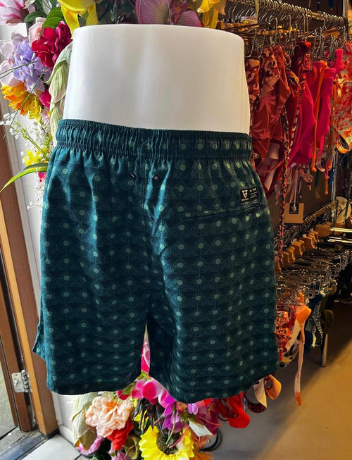 Brunotti Men’s Swim Shorts - Teal Geometric Sun