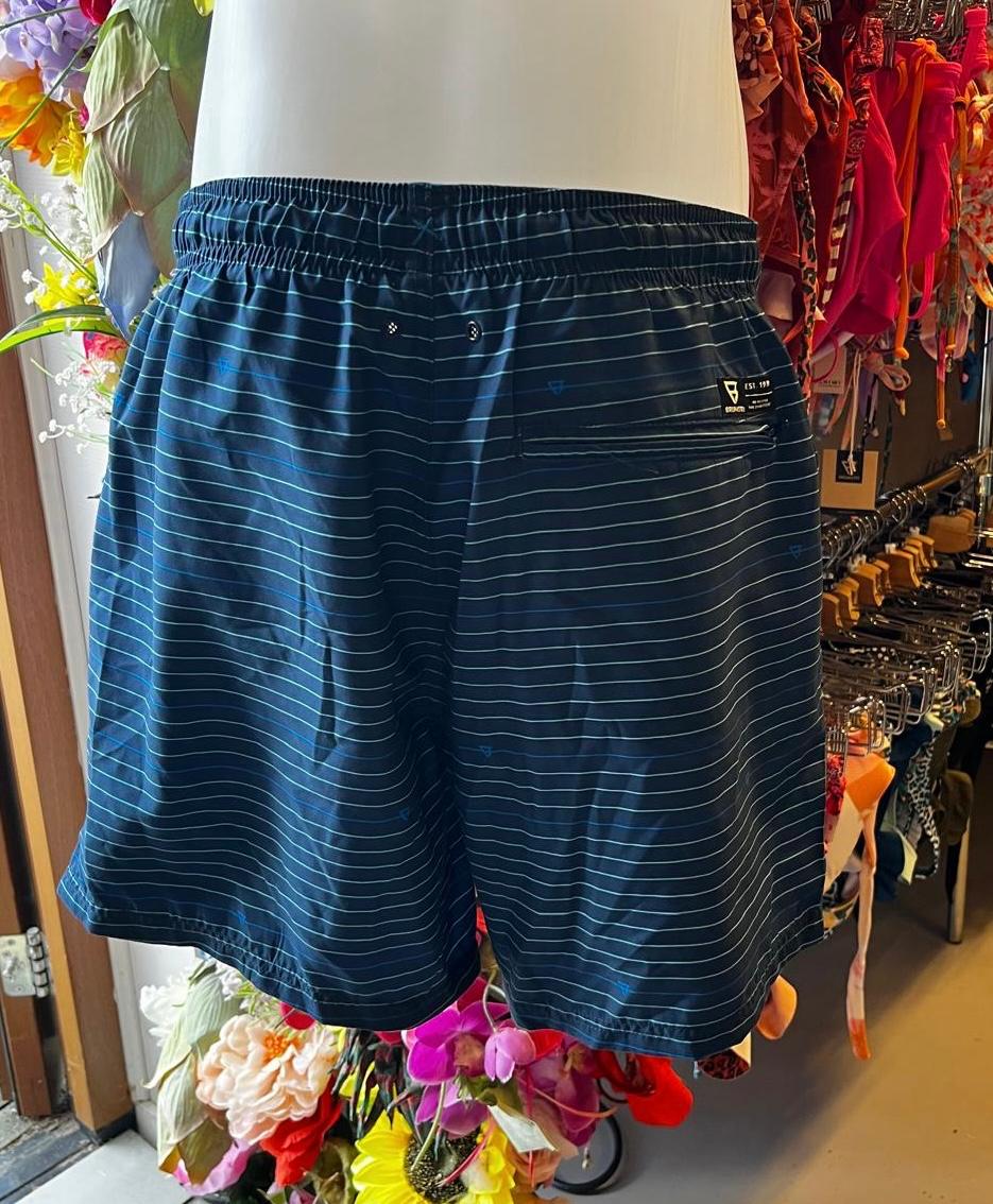 Brunotti Men’s Swim Shorts - Navy Blue Stripe