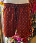 Brunotti Men’s Swim Shorts - Palm Tree Print - Rust Red - New