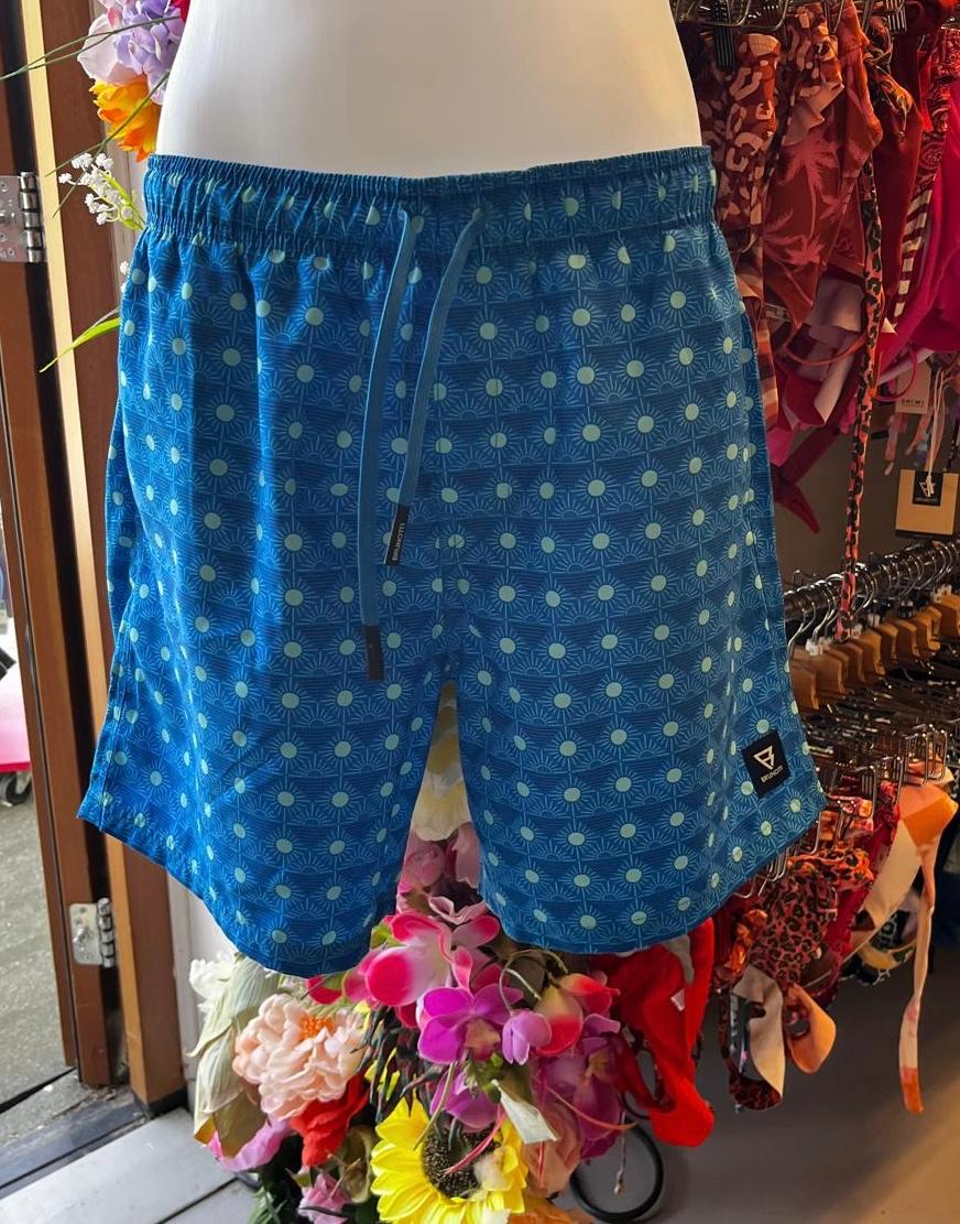 Brunotti Men’s Swim Shorts - Blue Geometric Sun