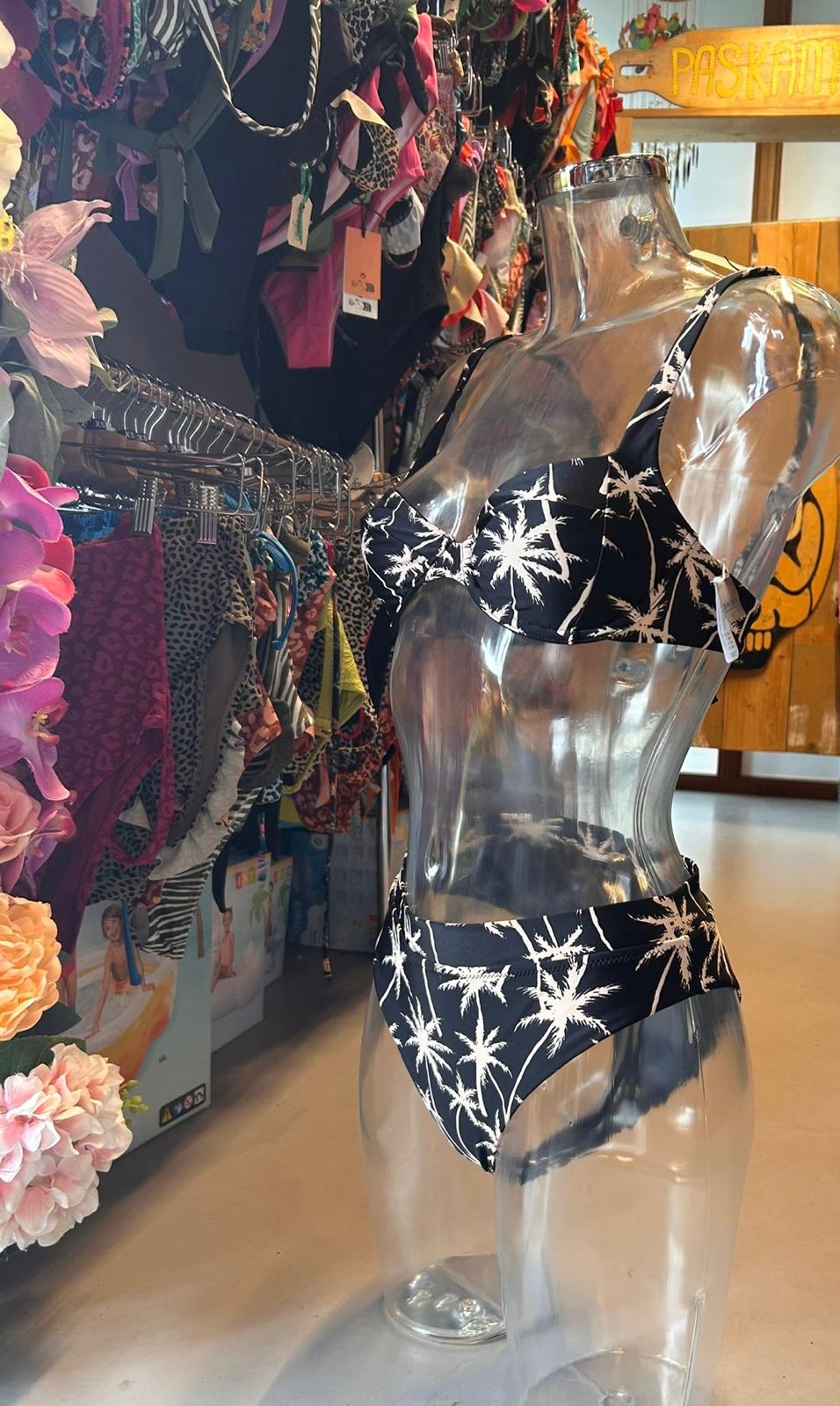 Shiwi Women’s Bikini - Black Palm Tree