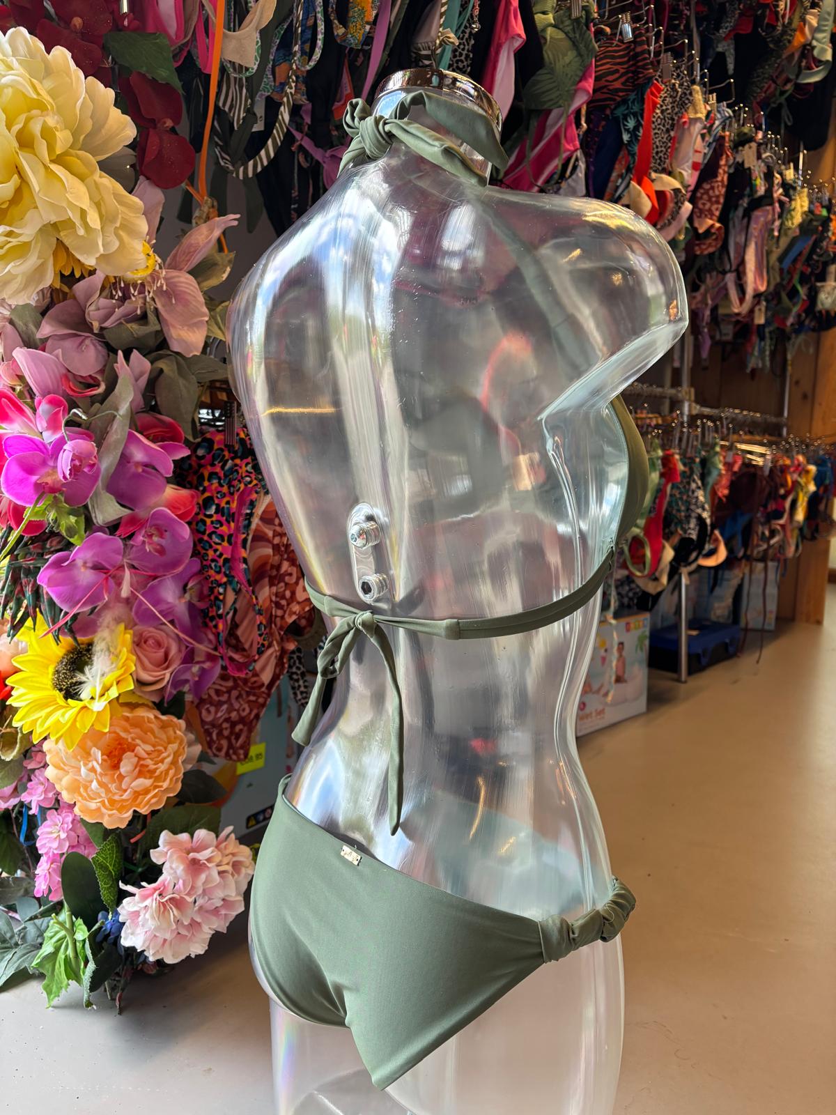 Shiwi Women’s Halter Triangle Bikini - Olive Green