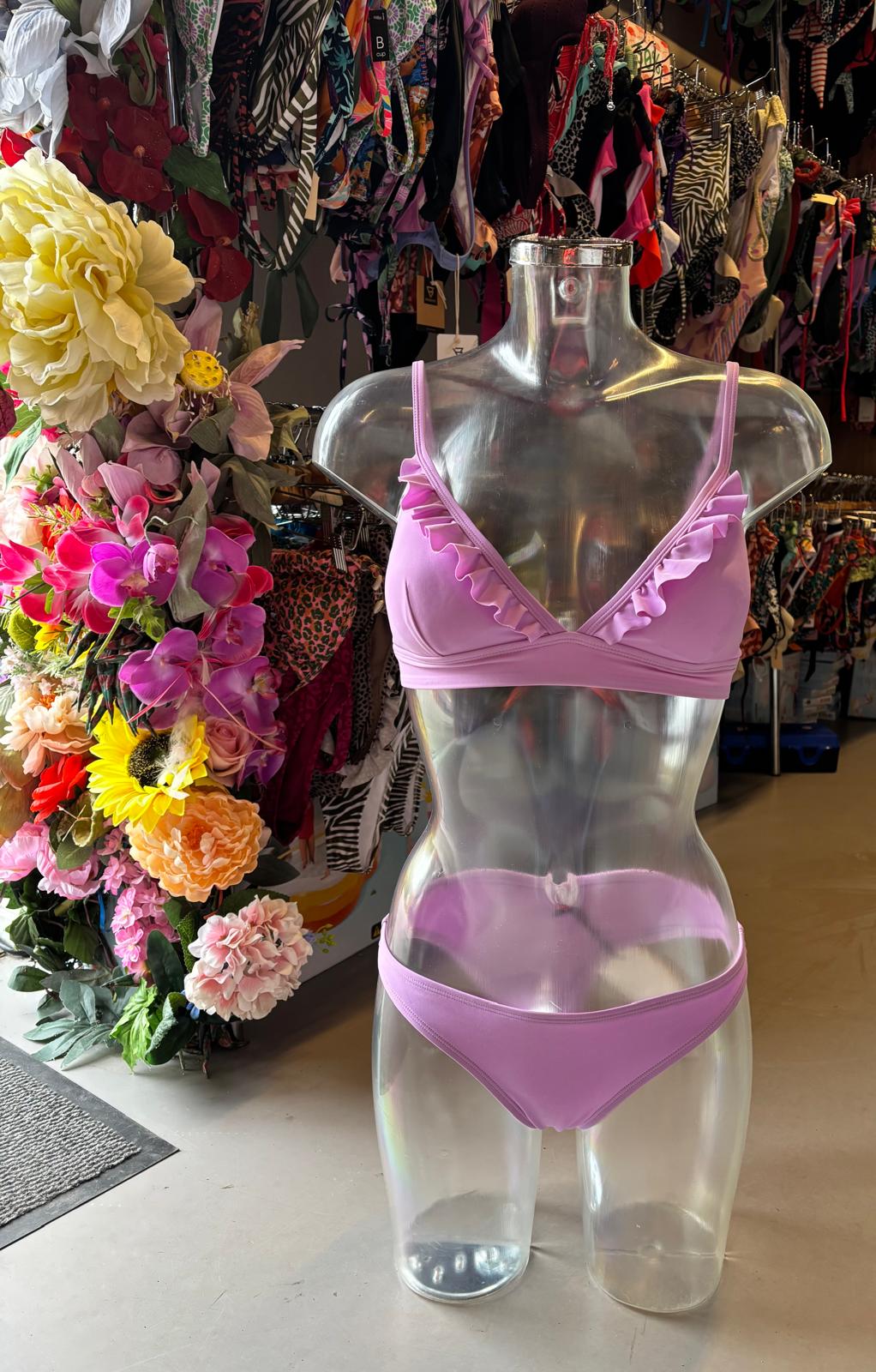 Shiwi Women’s Ruffled Bikini - Lilac Purple