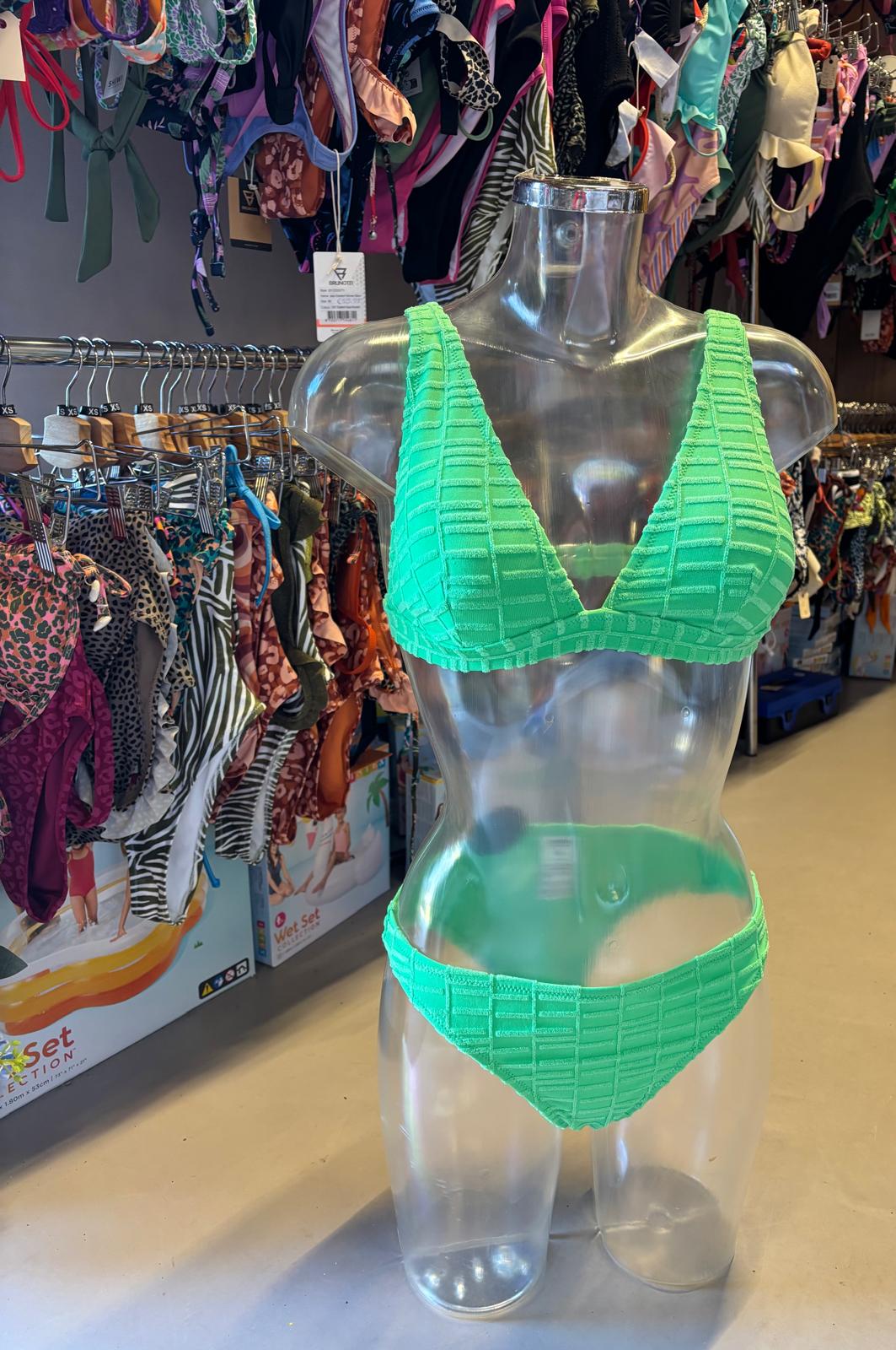 Shiwi Women’s Textured Bikini - Lime Green