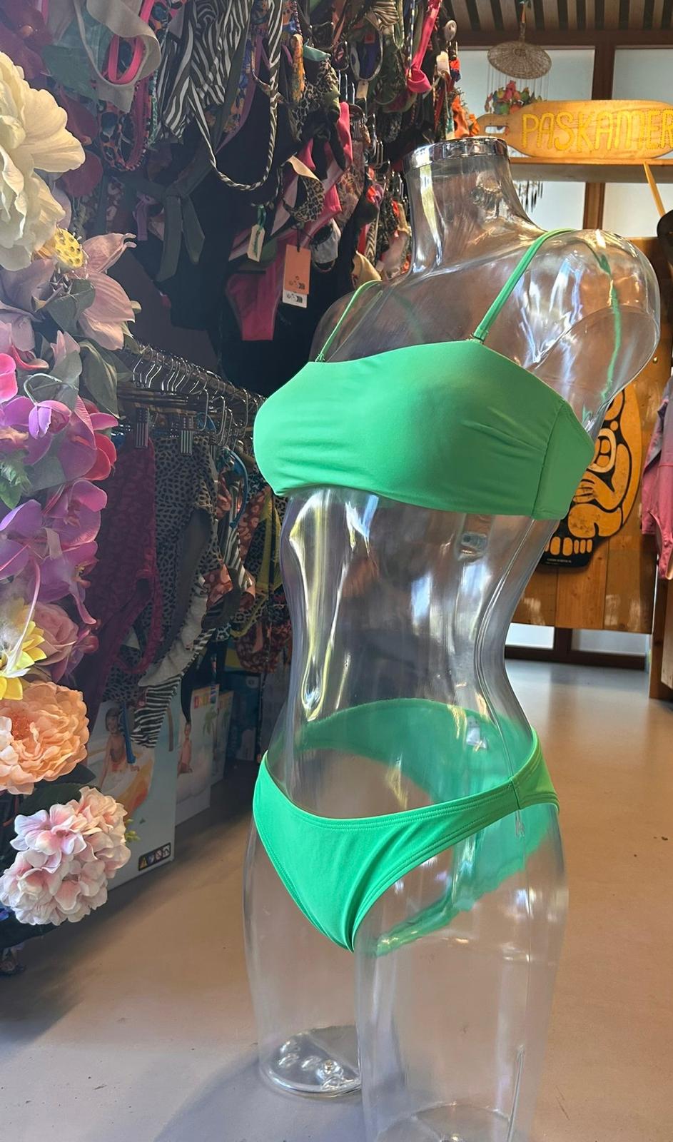 Shiwi Women’s Bandeau Bikini - Vibrant Lime Green