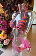 Shiwi Women’s Striped Triangle Bikini - Vibrant Multicolor
