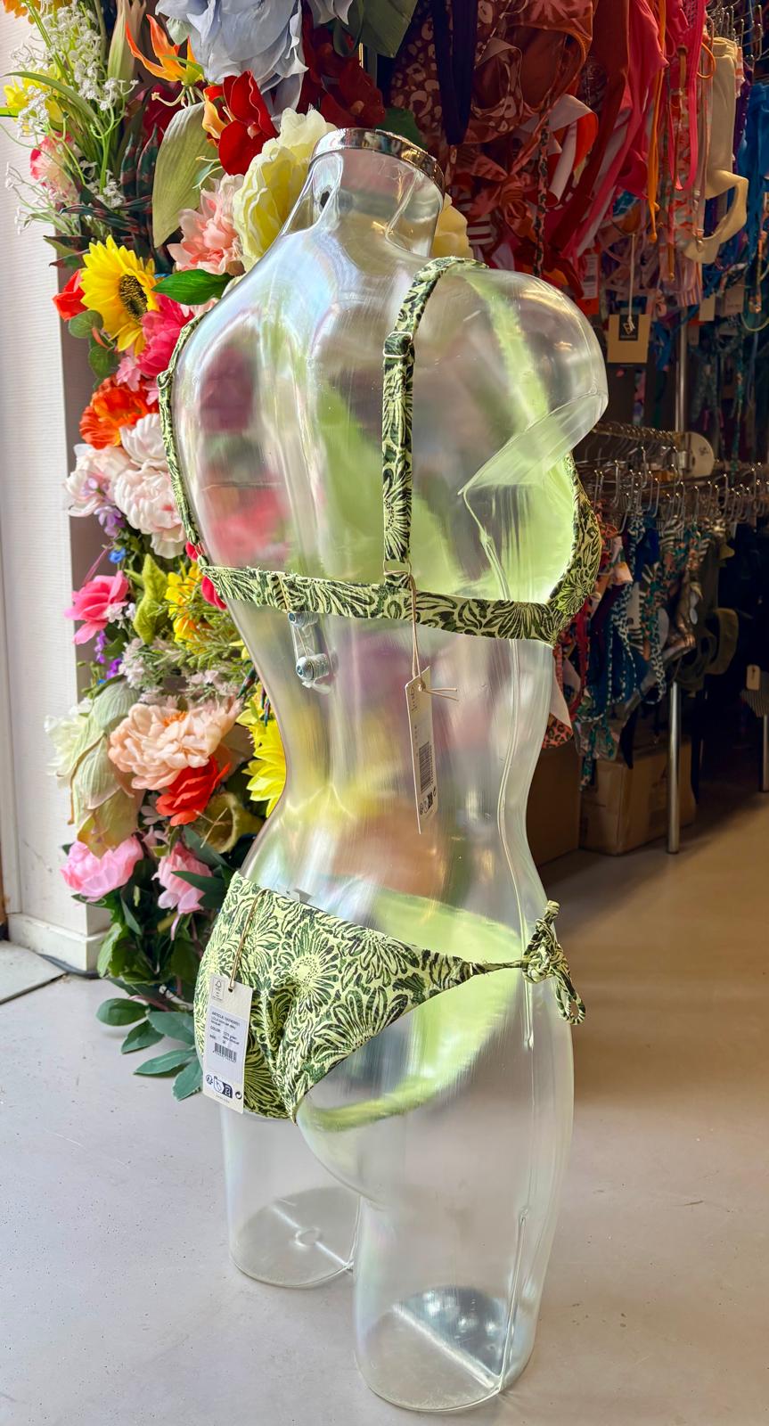Shiwi Women’s Floral Triangle Bikini - Lime Green