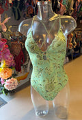 Shiwi Women’s Floral Keyhole One-Piece Swimsuit - Mint Green