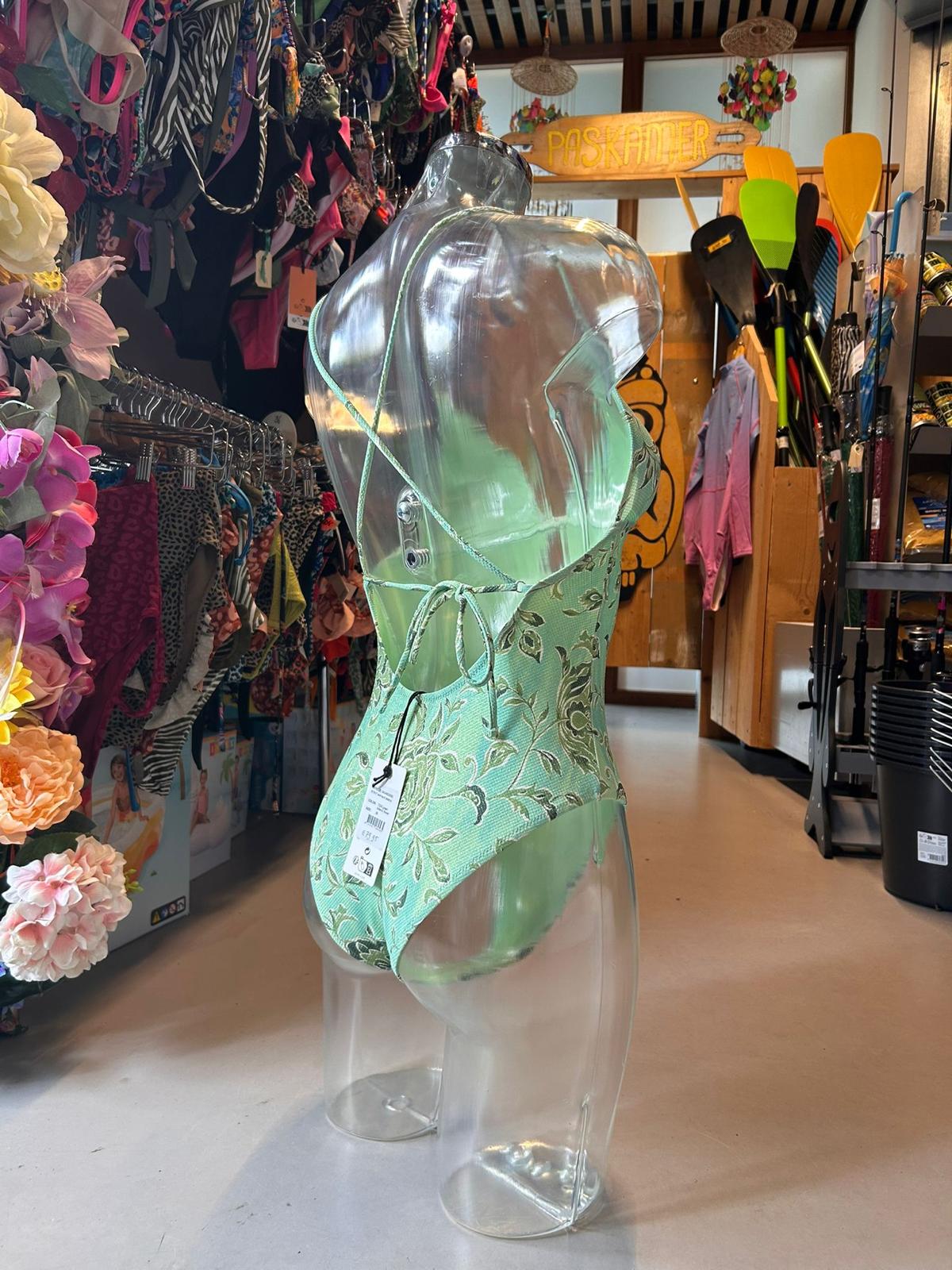 Shiwi Women’s Floral Keyhole One-Piece Swimsuit - Mint Green