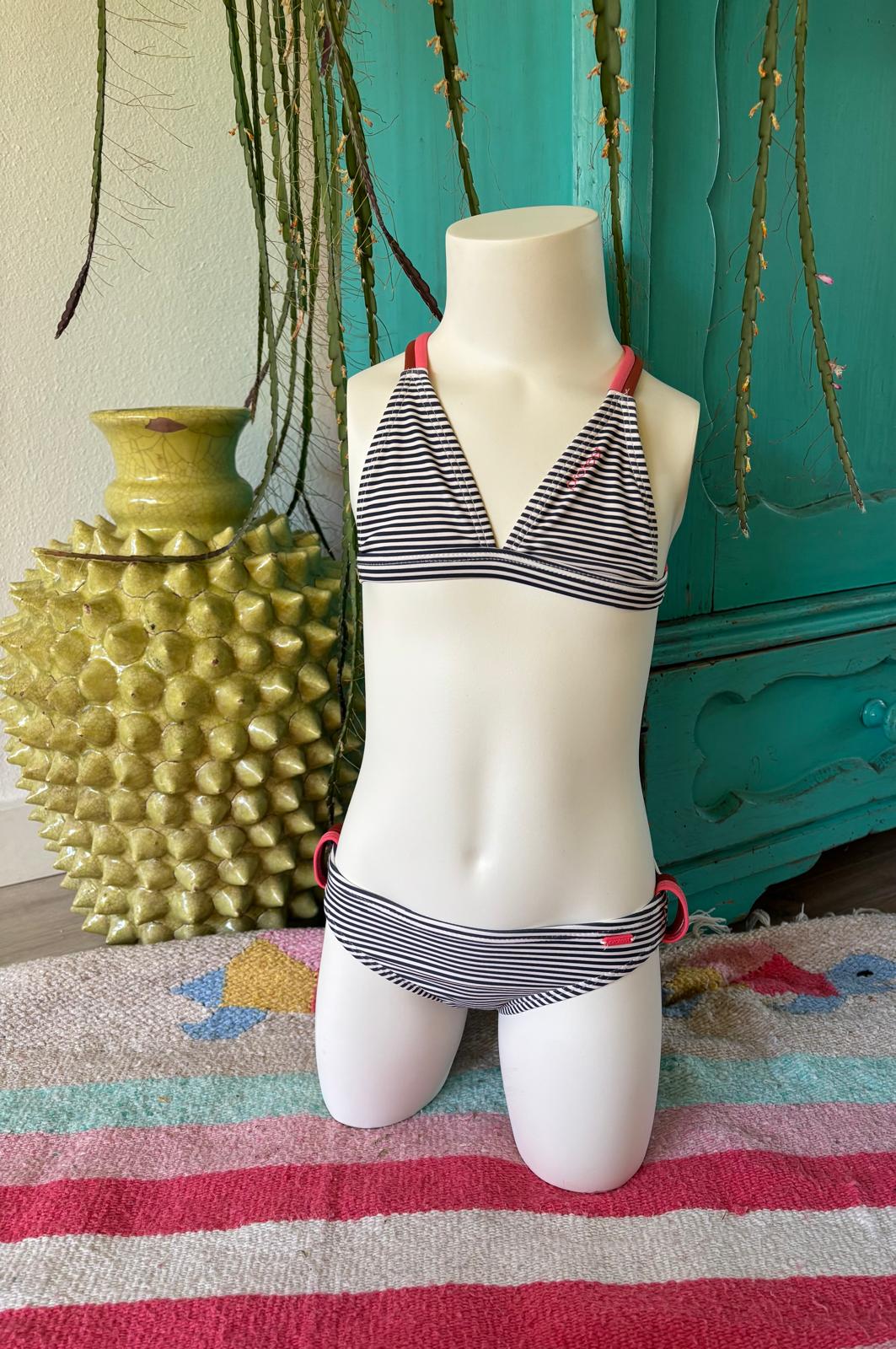 Protest Girls Bikini Striped Navy/Pink – Summer-Ready & Super Cute! 💖
