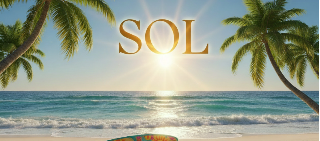 SOL Beach Banner - Centered Gold Logo Only